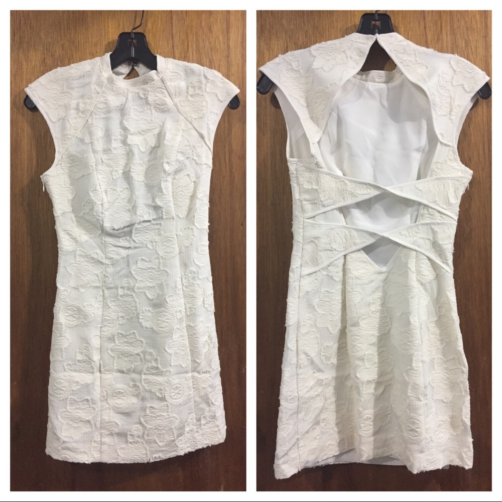 UO Silence + Noise White Collar Dress